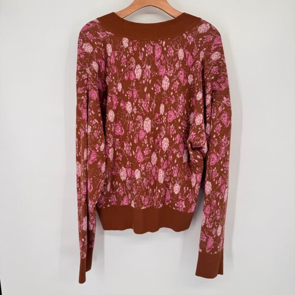 Hemant & Nandita Fara Cardigan Cocoa Cardigan Sweater 100% Cotton Womens size XL - Picture 14 of 16
